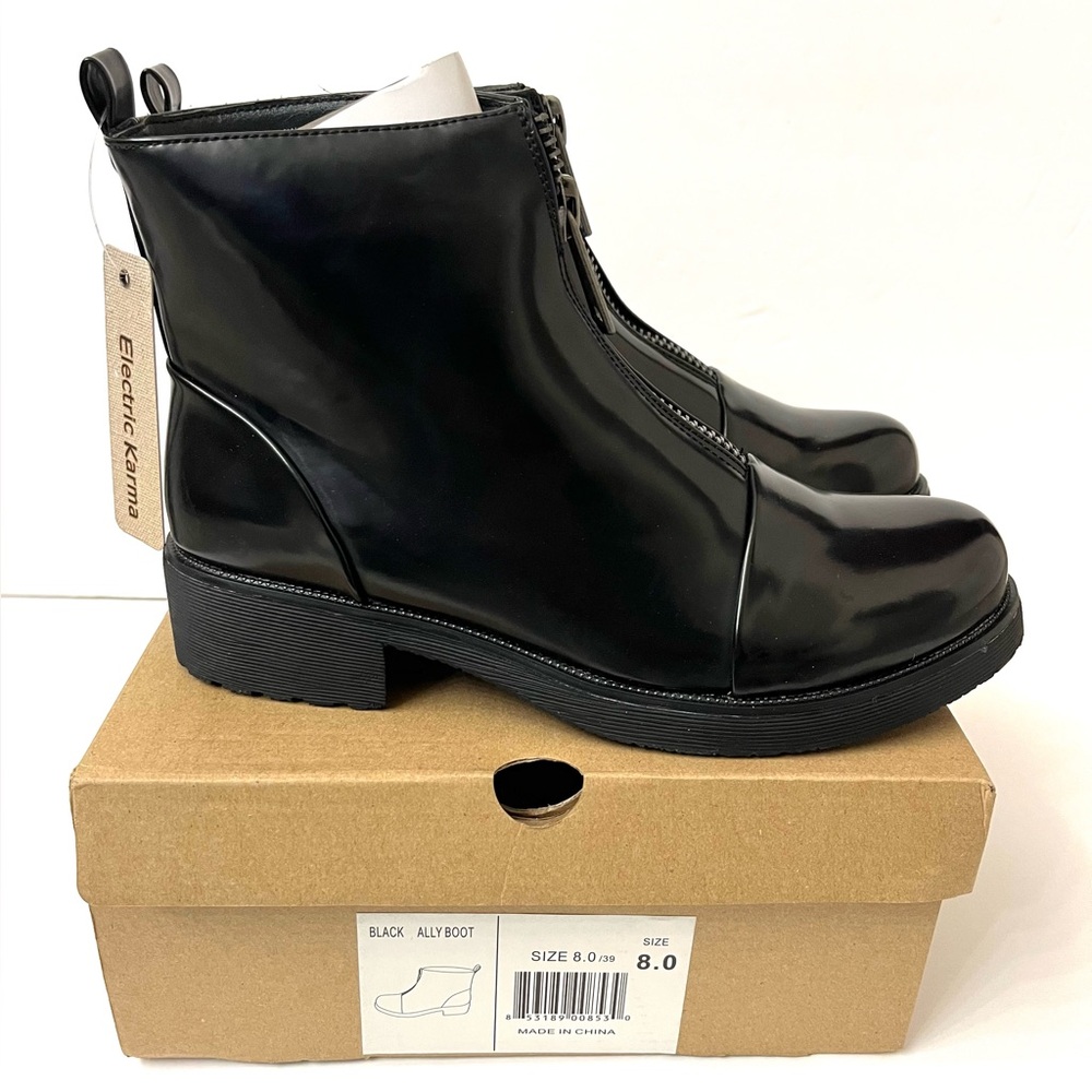 🖤NEW Electric Karma Women’s Black Ankle Boots (8)